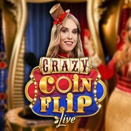 Crazy Coin Flip logo by Evolution at Whamoo Casino